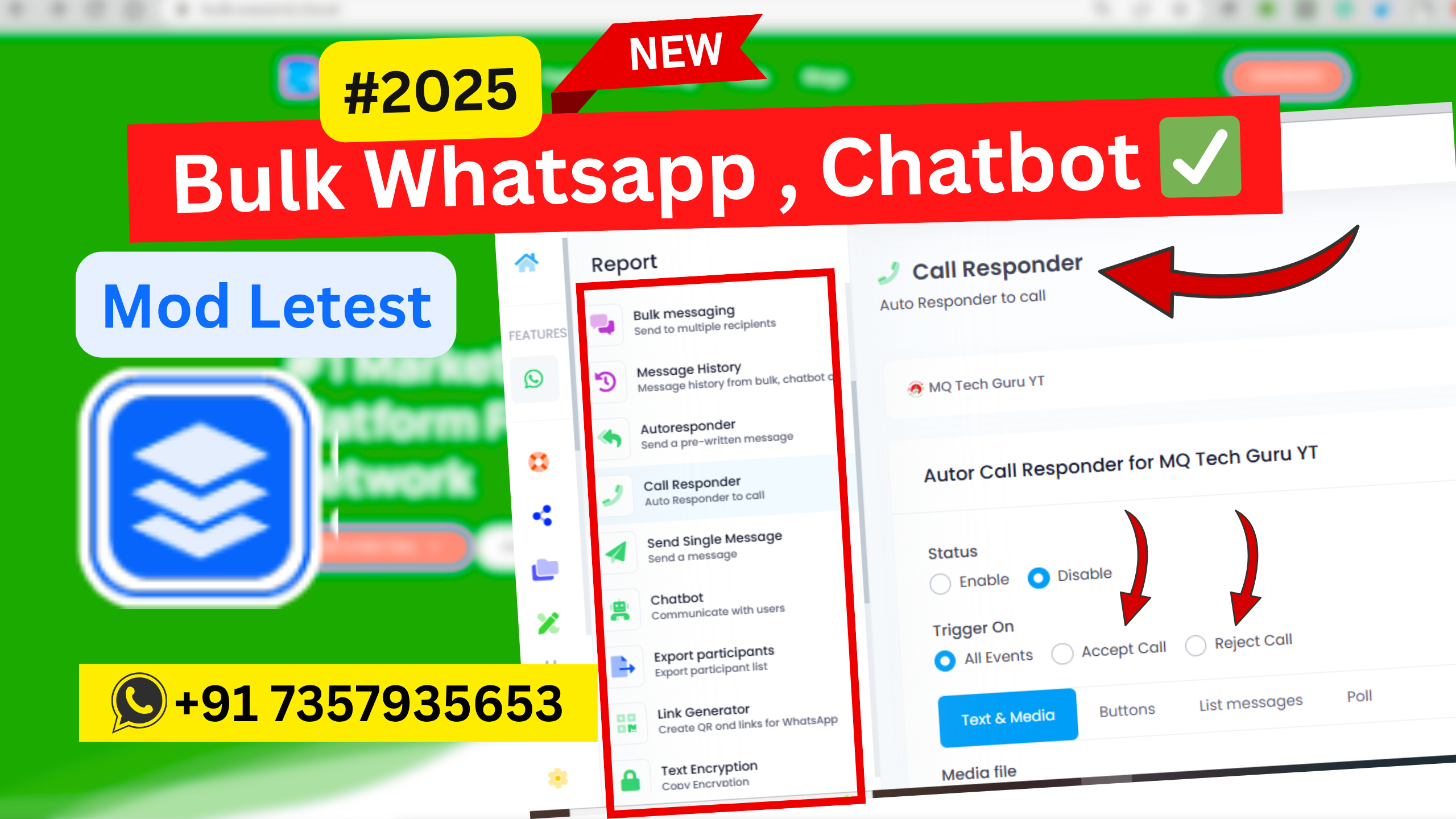 WAZIPER - Bulk Whatsapp Sender Chatbot Autoresponder Call Responder Group Extractor Advanced Feature